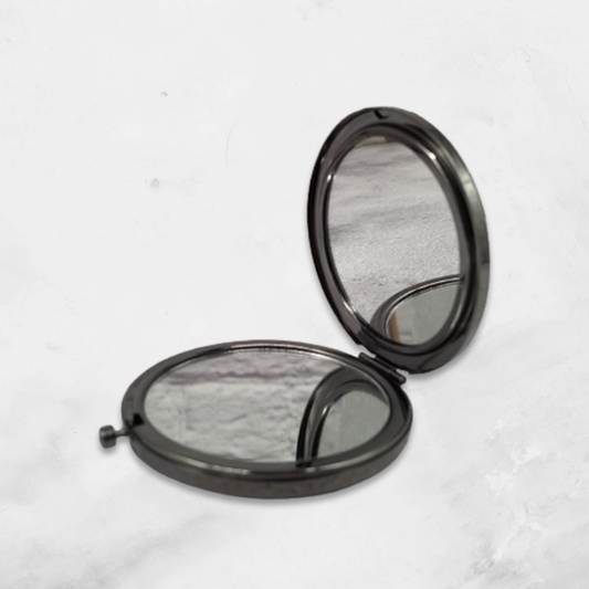 Personalised Round Black Pocket Mirror | Bridal & Bridesmaid Gift