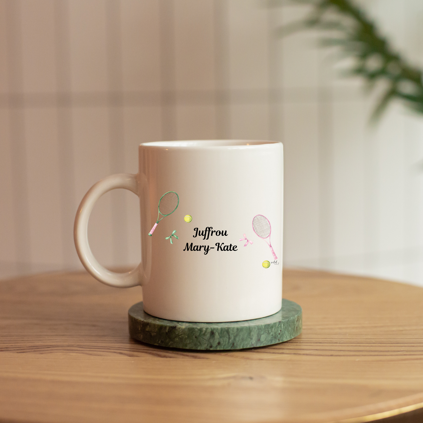 Personalised Teacher Mug with Tennis Design | Custom Ceramic Gift