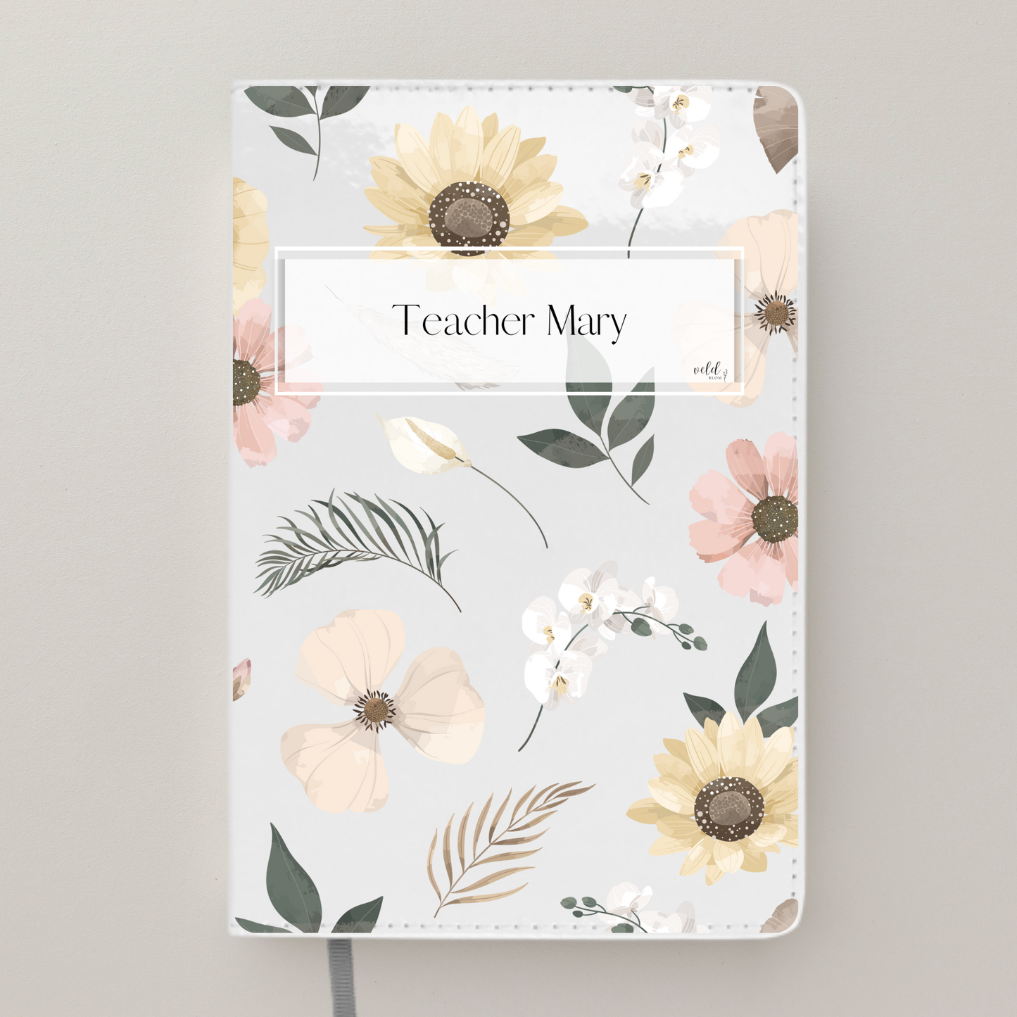 Teacher Notebook Personalised with Name and Pastel Floral Design | Teacher Appreciation Gift | Teacher Planner for Back to School