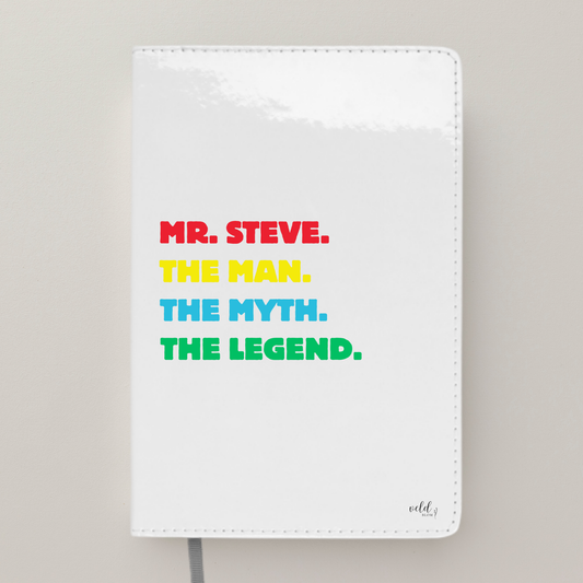 Teacher Notebook Personalised with Name and The Man Quote | Male Teacher Appreciation Gift | Teacher Planner for Back to School