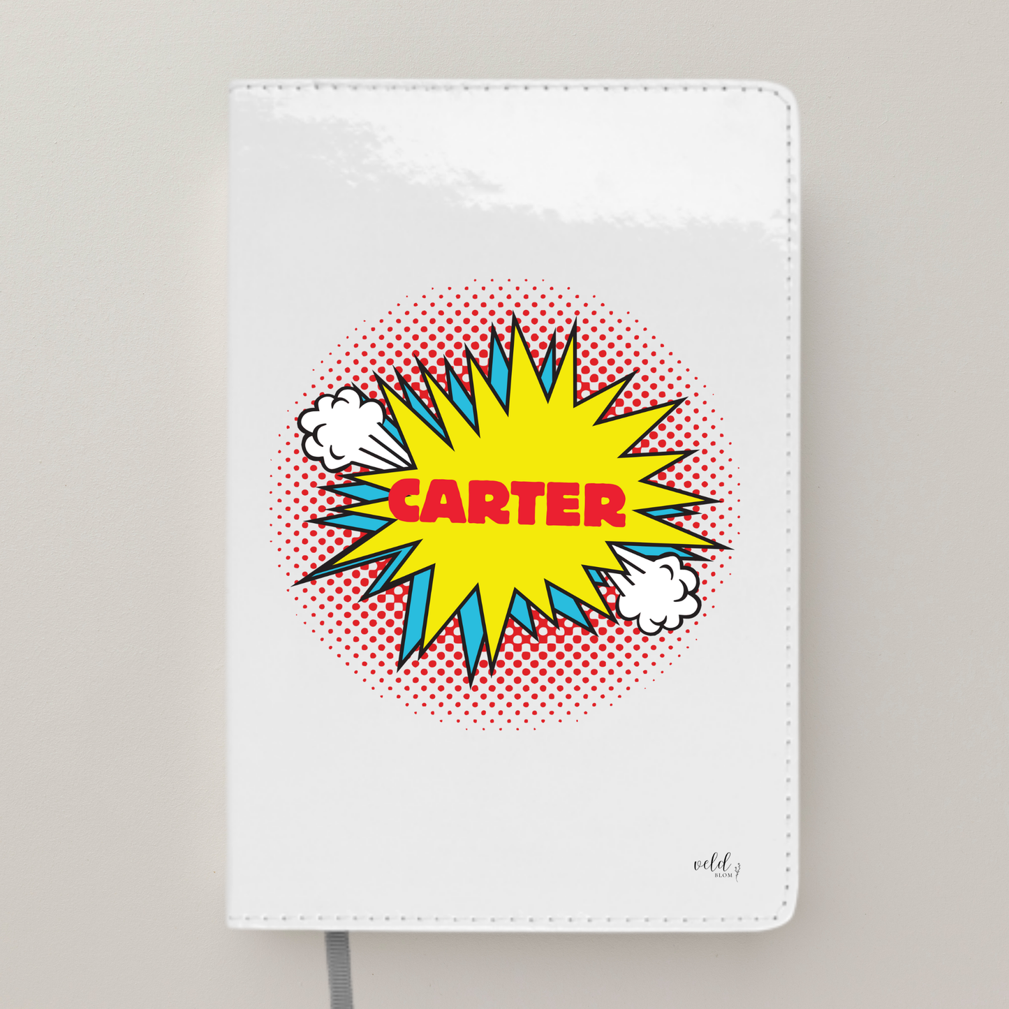 Teacher Notebook Personalised with Name and Superhero Pop Art Design | Male Teacher Appreciation Gift | Teacher Planner for Back to School