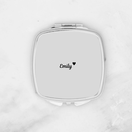 Personalised Silver Square Pocket Mirror | Bridal & Bridesmaid Gift (Copy)